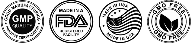 The certification icon row shipped with the product pack